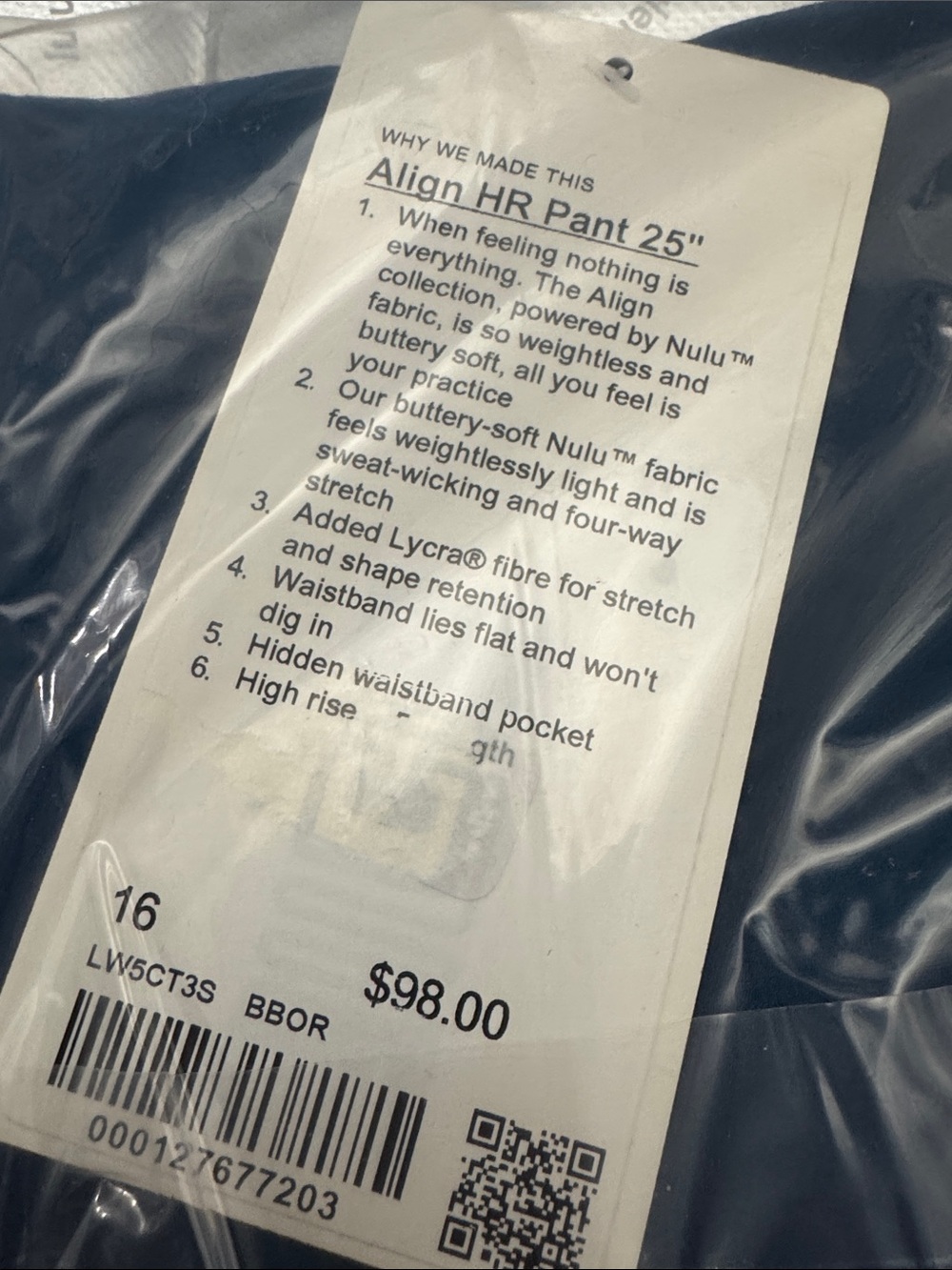 New Lululemon Align HR Pant 25" - teal blue 16